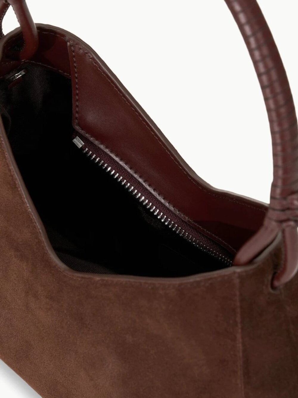 Staud Valerie Shoulder Bag in Mahogany Suede - Picture 3 of 12